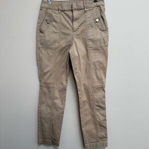 White House Black Market Tan  Pants- The Pret-A-Jet Size 8